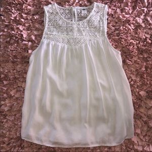 Ivory sleeveless top